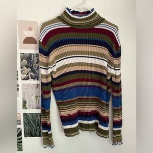 Basic Editions Multicolor Striped Knit Top